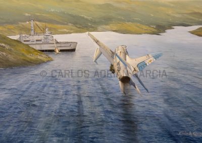 A-4Q Intrepid, Oil on canvas